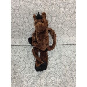 Brown Horse Plush Stuffed Animal Toy Black Mane‎ Tail Hooves Soft Children 14"